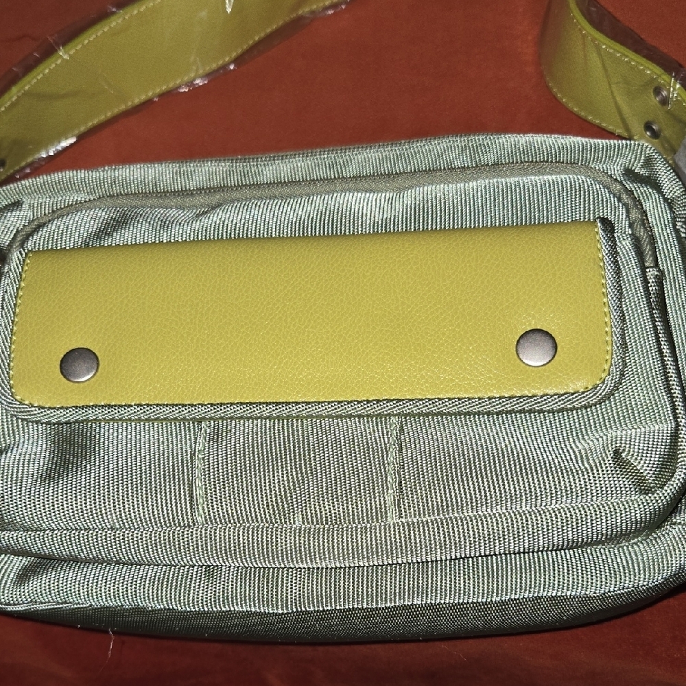 Vibrant Green and Yellow Crossbody Bag for Effortless Style